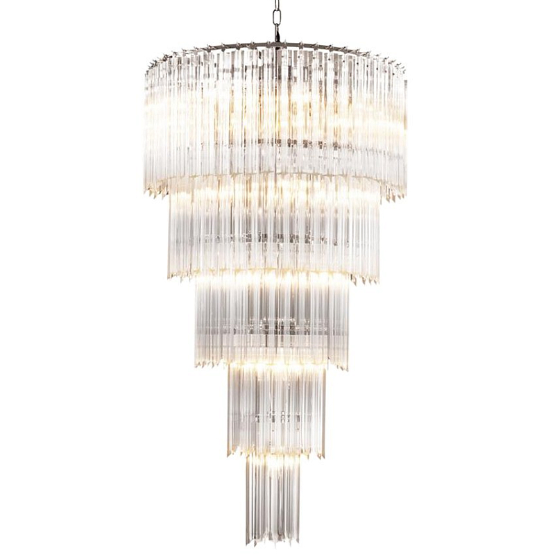 Люстра Chandelier Alpina L Никель Прозрачный (Transparent) в Ульяновске | Loft Concept 