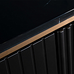 Комод черный округлой формы с рельефным фасадом Black Cut варинант исполнения - 4 | Loft Concept в Ульяновске