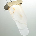 Подвесной светильник с белыми вертикальными элементами Alabaster Totem варинант исполнения - 11 | Loft Concept в Ульяновске