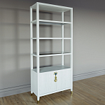 Стеллаж со стеклянными полками Elsa Dreams White варинант исполнения - 1 | Loft Concept в Ульяновске