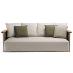 Дизайнерский уличный диван из массива дерева с плетеной спинкой PALINFRASCA Sofa варинант исполнения - 18 | Loft Concept в Ульяновске