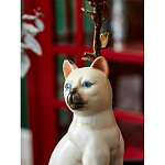 Подсвечник в виде кошки из фарфора с бронзовыми элементами Paradise Cat варинант исполнения - 8 | Loft Concept в Ульяновске