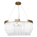 Люстра подвесная со стеклянными подвесками в виде перекрученных трубочек Nembus варинант исполнения - 1 | Loft Concept в Ульяновске