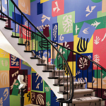 Обои ручная роспись в стиле Арт-деко Jazz Special Colourway on dyed silk with embroidery варинант исполнения - 1 | Loft Concept в Ульяновске