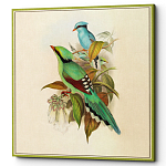 Постер на холсте с изображением птиц и цветов Blooming Birds Poster варинант исполнения - 6 | Loft Concept в Ульяновске