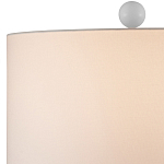 Настольная лампа белая с тканевым абажуром в форме цилиндра Morphing варинант исполнения - 2 | Loft Concept в Ульяновске