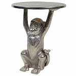 Столик с подстольем в виде обезьянки Bombay Nickel варинант исполнения - 1 | Loft Concept в Ульяновске