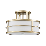 Потолочный светильник с белым матовым абажуром в металлическом каркасе Feiss варинант исполнения - 1 | Loft Concept в Ульяновске