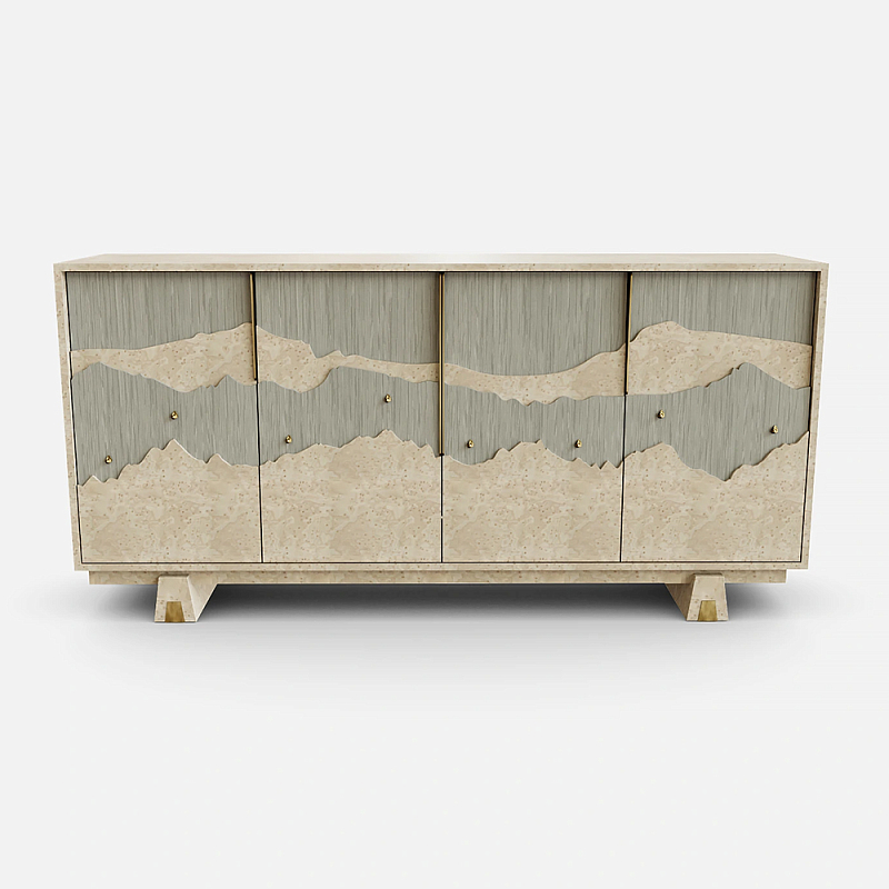 Буфет Okinawa Taupe Large Бежевый Серый Золотой в Ульяновске | Loft Concept 