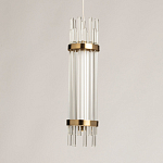 Подвесной светильник с цилиндрическим плафоном из прозрачных стеклянных трубок Nembus варинант исполнения - 3 | Loft Concept в Ульяновске