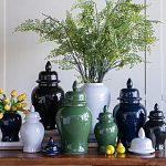 Ваза с крышкой однотонная Высота 31 см Chinoiserie Ceramics варинант исполнения - 4 | Loft Concept в Ульяновске