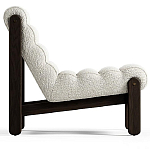 Кресло с деревянным каркасом и обивкой из белой ткани букле Medieval Furniture варинант исполнения - 4 | Loft Concept в Ульяновске