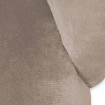 Барный стул со спинкой и металлической подставкой на 4-х деревянных ножках Бежевый Велюр Vendramin Chair варинант исполнения - 4 | Loft Concept в Ульяновске