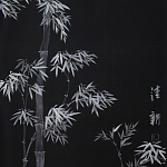 Обои ручная роспись Bamboo Argent on Pitch dyed silk варинант исполнения - 1 | Loft Concept в Ульяновске