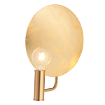 Бра с золотым круглым отражателем и открытой лампой Sun Glow Disc варинант исполнения - 3 | Loft Concept в Ульяновске