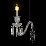 Подвесной светильник стеклянный в виде канделябра Curved Glass Chandelier варинант исполнения - 6 | Loft Concept в Ульяновске