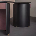 Дизайнерский письменный стол овальной формы с 2-мя выдвижными ящиками по бокам Parsec варинант исполнения - 2 | Loft Concept в Ульяновске