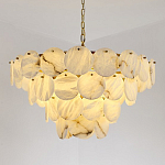 Люстра подвесная четырехъярусная с подвесками в форме дисков Cryptocrystalline Stone варинант исполнения - 6 | Loft Concept в Ульяновске