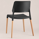 Пластиковый стул на ножках из массива бука Ferret Black 4 шт варинант исполнения - 5 | Loft Concept в Ульяновске