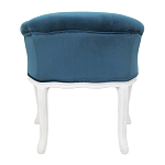 Кресло низкое в стиле прованс Louis French Armchair white and blue velour варинант исполнения - 2 | Loft Concept в Ульяновске