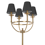 Торшер с металлическим основанием бронзового цвета с черными конусовидными абажурами Dignity варинант исполнения - 3 | Loft Concept в Ульяновске