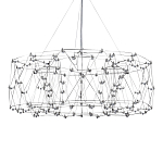 Люстра с тонкой металлической конструкцией цвета хром Quasar варинант исполнения - 2 | Loft Concept в Ульяновске