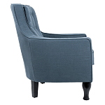Кресло с мягкой обивкой из льна на 4-х ножках из массива березы Scarlett Armchair blue варинант исполнения - 1 | Loft Concept в Ульяновске