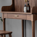 Туалетный стол деревянный с ящиком и зеркалом Moon Walnut Furniture варинант исполнения - 7 | Loft Concept в Ульяновске