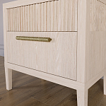 Прикроватная Тумбочка Primo с двумя ящиками Светлый дуб варинант исполнения - 3 | Loft Concept в Ульяновске