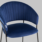Стул в велюре синего цвета Horizon варинант исполнения - 7 | Loft Concept в Ульяновске
