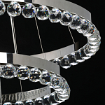 Люстра с тремя кольцами цвета хром и прозрачными хрустальными шарами по периметру Sacramento Transparent Balls Chandelier варинант исполнения - 7 | Loft Concept в Ульяновске