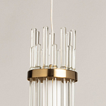 Подвесной светильник с цилиндрическим плафоном из прозрачных стеклянных трубок Nembus варинант исполнения - 9 | Loft Concept в Ульяновске