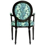 Стул из натурального бука с подлокотниками Ikat Pattern бирюзовый варинант исполнения - 2 | Loft Concept в Ульяновске