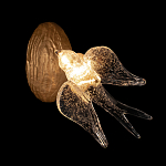 Бра с прозрачной стеклянной фигуркой птички Serip Voa варинант исполнения - 2 | Loft Concept в Ульяновске