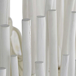 Люстра белая с несколькими ярусами деревянных палочек Bright Wooden Chandelier варинант исполнения - 10 | Loft Concept в Ульяновске