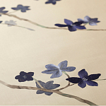 Обои ручная роспись Cherry Tree Original colourway on Stone Ochre dyed silk варинант исполнения - 2 | Loft Concept в Ульяновске