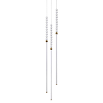 Подвесной светильник с 3-мя вертикальными плафонами и белыми шариками PEARLS Suspension варинант исполнения - 1 | Loft Concept в Ульяновске