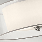 Потолочный светильник с двойным цилиндрическим плафоном из белого стекла и прозрачной органзы Kichler варинант исполнения - 14 | Loft Concept в Ульяновске