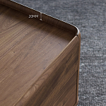 Прикроватный деревянный столик с 2-мя ящиками Moon Walnut Furniture варинант исполнения - 7 | Loft Concept в Ульяновске