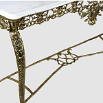 Консоль из бронзы с мраморной прямоугольной столешницей Bronze Console варинант исполнения - 1 | Loft Concept в Ульяновске