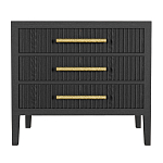 Тумба Primo  с тремя ящиками шпон Черный дуб варинант исполнения - 1 | Loft Concept в Ульяновске