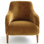 Кресло велюровое золотистого цвета Diaspro Gold  Armchair варинант исполнения - 2 | Loft Concept в Ульяновске