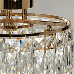 Потолочный светильник круглый с прозрачными подвесками Lunet варинант исполнения - 6 | Loft Concept в Ульяновске