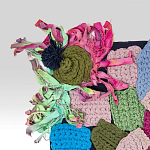 Ковер разноцветный из джинсовой одежды и армейских палаток Upcycling варинант исполнения - 2 | Loft Concept в Ульяновске