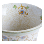 Ваза из фарфора на бронзовом основании Turquoise Blooming Garden варинант исполнения - 3 | Loft Concept в Ульяновске