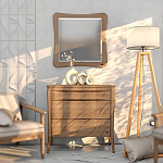 Зеркало квадратное c деревянной рамой из массива дуба Tasteful Furniture варинант исполнения - 2 | Loft Concept в Ульяновске