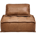 Модульное коричневое кожаное кресло Caron Leather Armchair варинант исполнения - 2 | Loft Concept в Ульяновске