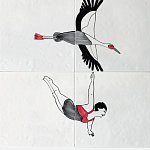 Плитка с узором Аист варинант исполнения - 2 | Loft Concept в Ульяновске