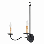 Бра настенное черное с 2-мя лампами Candle Sleeves варинант исполнения - 4 | Loft Concept в Ульяновске