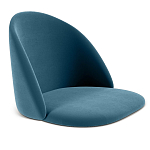 Барный стул вращающийся со спинкой Синий Велюр Vendramin Chair варинант исполнения - 2 | Loft Concept в Ульяновске